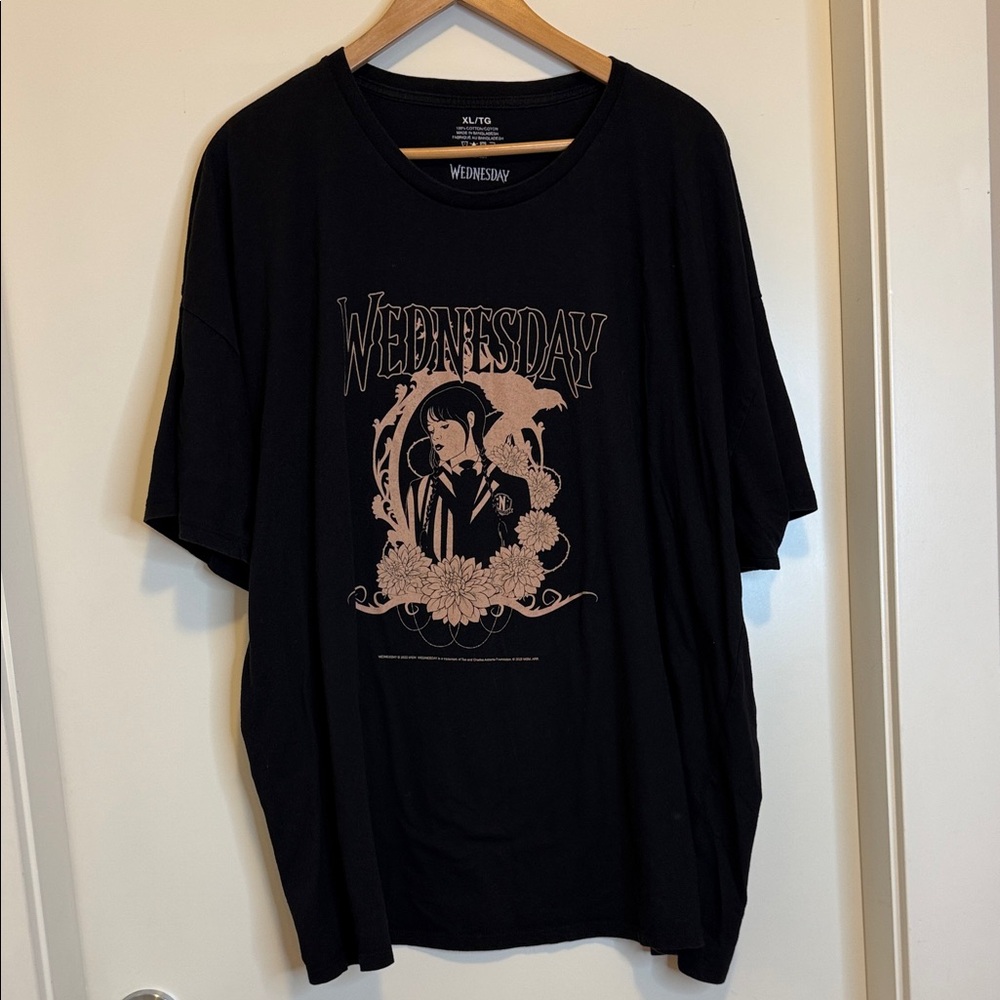 Wednesday Addams Black Graphic Tee